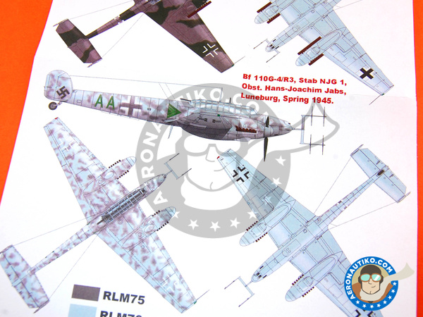Image 4: Messerschmitt Bf 110 G-4/R3 | Máscaras en escala 1/48 fabricado por Montex Mask (ref. KAM48104)
