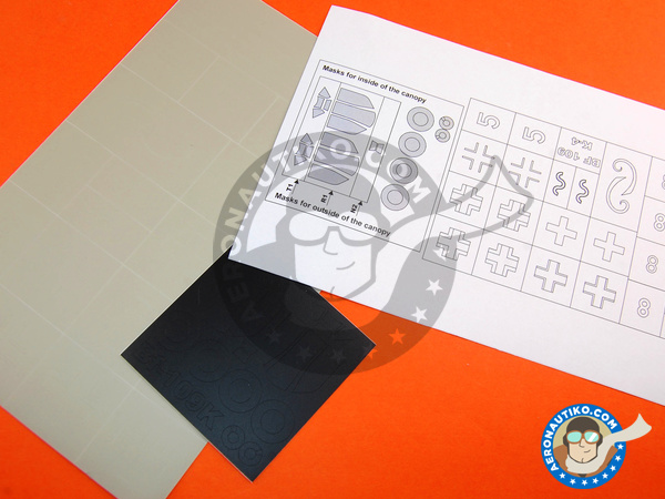 Image 2: Messerschmitt Bf 109 K-4 | Máscaras en escala 1/48 fabricado por Montex Mask (ref. KAM48106)