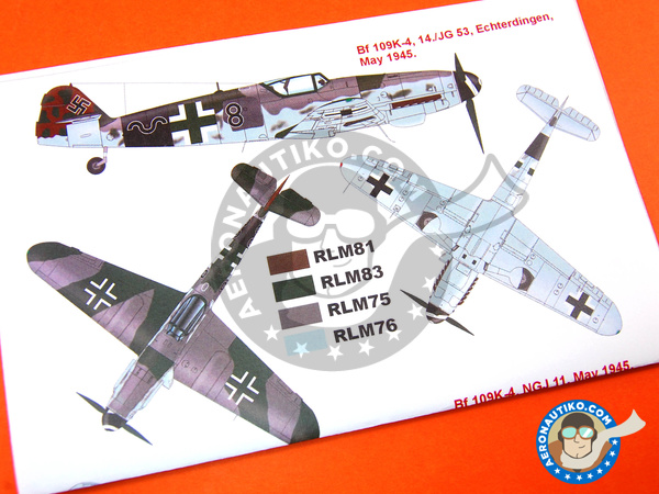 Image 3: Messerschmitt Bf 109 K-4 | Máscaras en escala 1/48 fabricado por Montex Mask (ref. KAM48106)