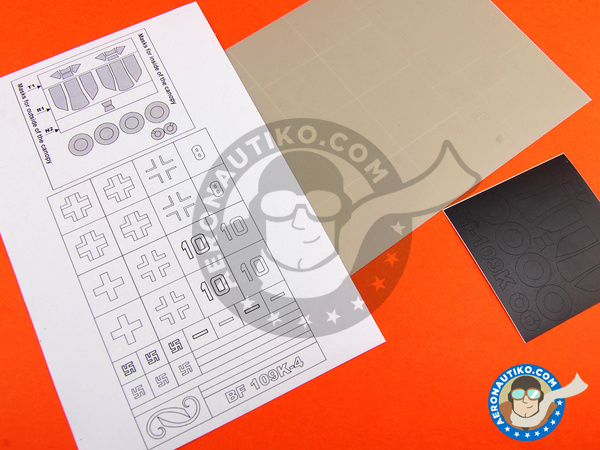 Image 2: Messerschmitt Bf 109 K-4 | Máscaras en escala 1/48 fabricado por Montex Mask (ref. KAM48107)