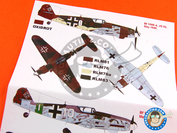 Image 3: Messerschmitt Bf 109 K-4 | Máscaras en escala 1/48 fabricado por Montex Mask (ref. KAM48107)