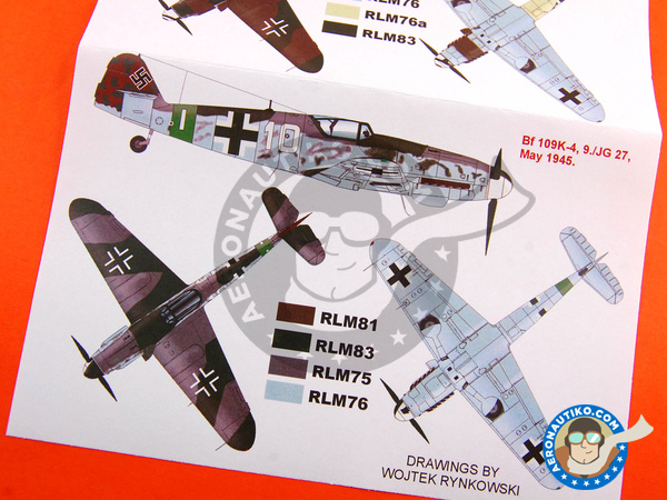 Image 4: Messerschmitt Bf 109 K-4 | Máscaras en escala 1/48 fabricado por Montex Mask (ref. KAM48107)