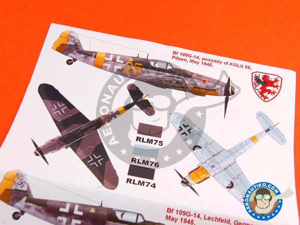 Image 7: Messerschmitt Bf 109 G-14 | Máscaras en escala 1/48 fabricado por Montex Mask (ref. KAM48121)