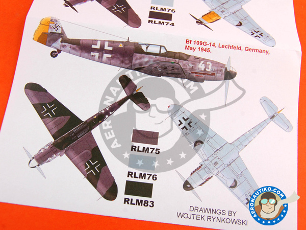 Image 8: Messerschmitt Bf 109 G-14 | Máscaras en escala 1/48 fabricado por Montex Mask (ref. KAM48121)