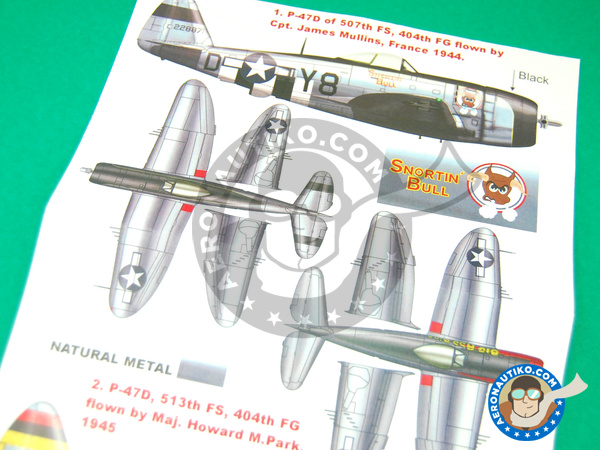 Image 2: Republic P-47 Thunderbolt D Bubbletop | Máscaras en escala 1/48 fabricado por Montex Mask (ref. KAM48143)