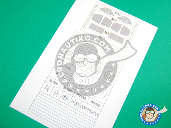 Image 2: Supermarine Spitfire Mk. VIII / IX | Máscaras en escala 1/48 fabricado por Montex Mask (ref. KAM48156)