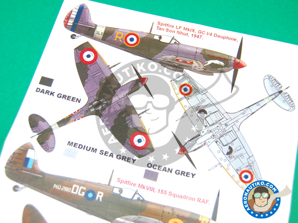 Image 4: Supermarine Spitfire Mk. VIII / IX | Máscaras en escala 1/48 fabricado por Montex Mask (ref. KAM48156)