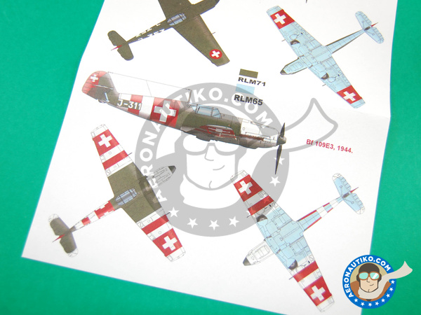 Image 2: Messerschmitt Bf 109 E-3 | Máscaras en escala 1/48 fabricado por Montex Mask (ref. KAM48161)