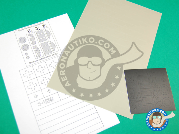 Image 5: Messerschmitt Bf 109 E-3 | Máscaras en escala 1/48 fabricado por Montex Mask (ref. KAM48161)