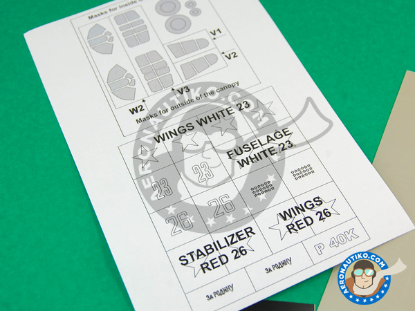 Image 4: Curtiss P-40 Warhawk K | Masks in 1/48 scale manufactured by Montex Mask (ref. KAM48168)