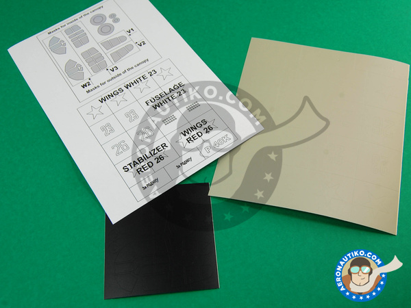 Image 5: Curtiss P-40 Warhawk K | Masks in 1/48 scale manufactured by Montex Mask (ref. KAM48168)