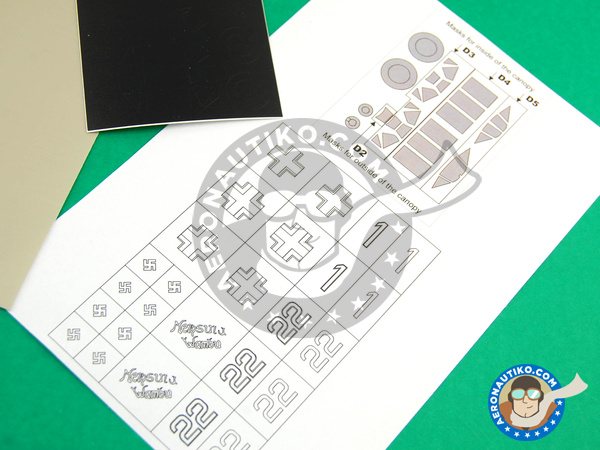 Image 5: Messerschmitt Bf 109 E-4 | Masks in 1/48 scale manufactured by Montex Mask (ref. KAM48169)