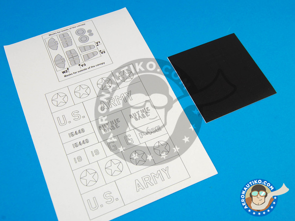 Image 4: Curtiss P-40 Warhawk E | Masks in 1/48 scale manufactured by Montex Mask (ref. KAM48170)