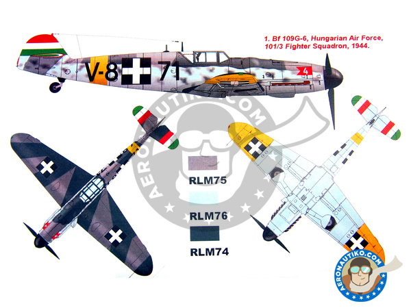 Image 2: Messerschmitt Bf 109 G-6 | Masks in 1/48 scale manufactured by Montex Mask (ref. KAM48177)