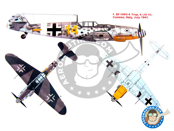 Image 3: Messerschmitt Bf 109 G-6 | Masks in 1/48 scale manufactured by Montex Mask (ref. KAM48177)