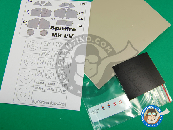 Image 3: Supermarine Spitfire Mk. Vb | Máscaras en escala 1/48 fabricado por Montex Mask (ref. KAM48180)