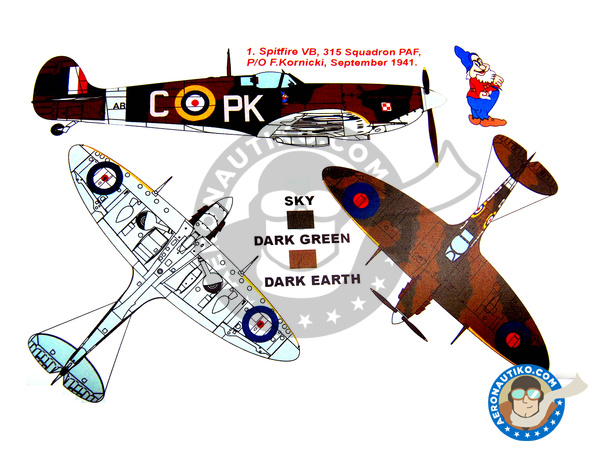 Image 5: Supermarine Spitfire Mk. Vb | Máscaras en escala 1/48 fabricado por Montex Mask (ref. KAM48180)
