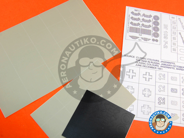 Image 3: Messerschmitt Bf 109 F-2 | Masks in 1/48 scale manufactured by Montex Mask (ref. KAM48192)