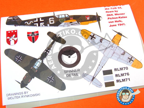 Image 9: Messerschmitt Bf 109 F-2 | Masks in 1/48 scale manufactured by Montex Mask (ref. KAM48192)