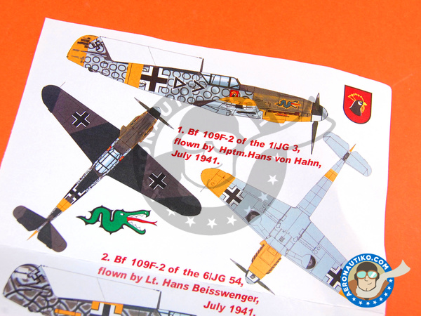 Image 7: Messerschmitt Bf 109 F-2 | Masks in 1/48 scale manufactured by Montex Mask (ref. KAM48193)