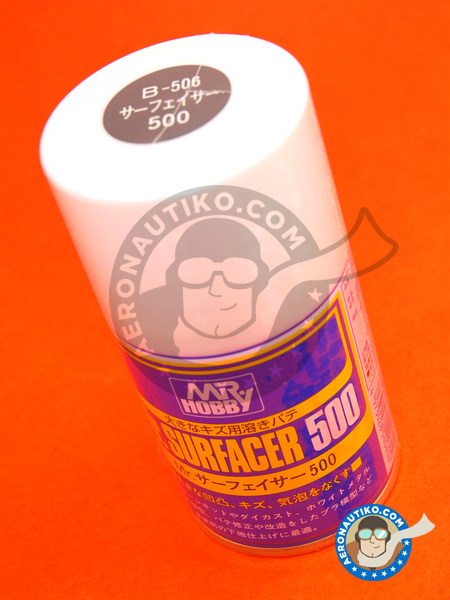 Mr.Surfacer 500 - 100 ml spray - Grey colour | Primer manufactured by Mr Hobby (ref. B-506) image