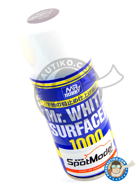 Mr. White Surfacer 1000 - 170 ml - Spray | Primer manufactured by Mr Hobby (ref. B-511) image