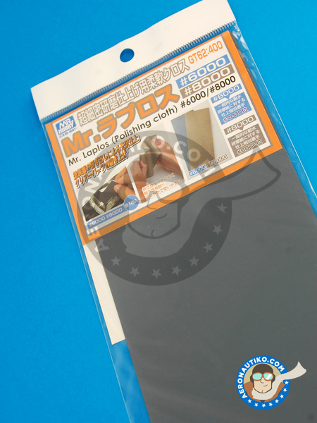 Mr Laplos Polishing Cloth - Sand Paper 6000 - 8000 grit | Sandpaper manufactured by Mr Hobby (ref. GT-62) image