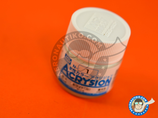 Image 1: White gloss | Acrysion Color paint manufactured by Mr Hobby (ref. N-001)