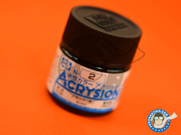 Image 1: Black gloss | Acrysion Color paint manufactured by Mr Hobby (ref. N-002)