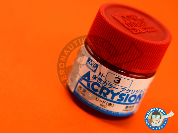 Image 1: Red gloss | Acrysion Color paint manufactured by Mr Hobby (ref. N-003)