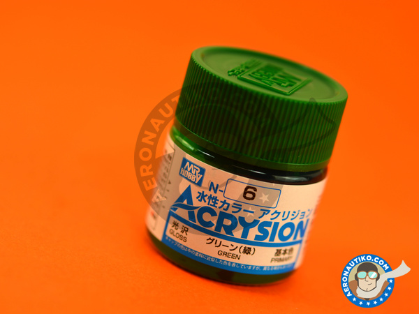 Image 1: Green gloss | Acrysion Color paint manufactured by Mr Hobby (ref. N-006)