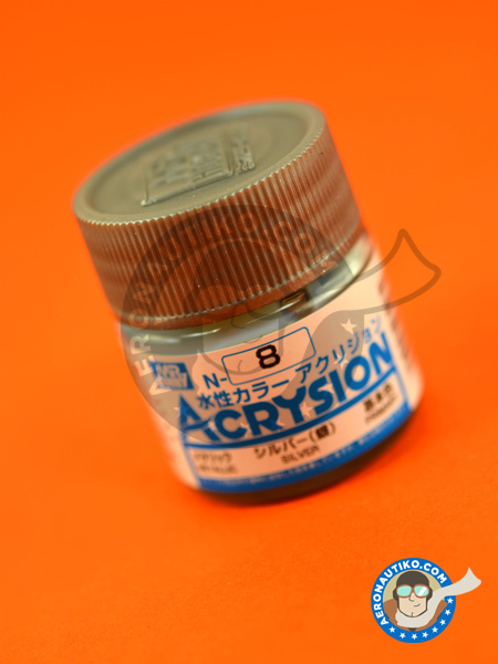 Silver | Acrysion Color paint manufactured by Mr Hobby (ref. N-008) image