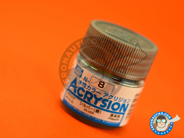 Image 1: Silver | Acrysion Color paint manufactured by Mr Hobby (ref. N-008)
