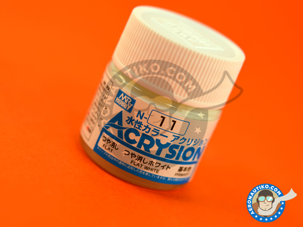 Image 1: Flat white | Acrysion Color paint manufactured by Mr Hobby (ref. N-011)