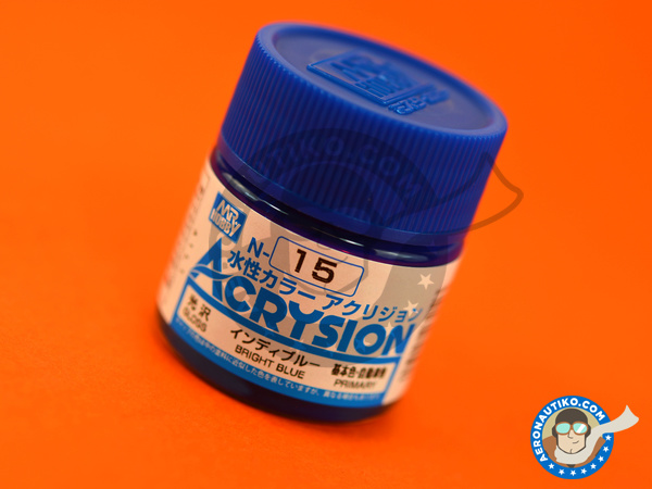 Image 1: Bright blue gloss | Acrysion Color paint manufactured by Mr Hobby (ref. N-015)