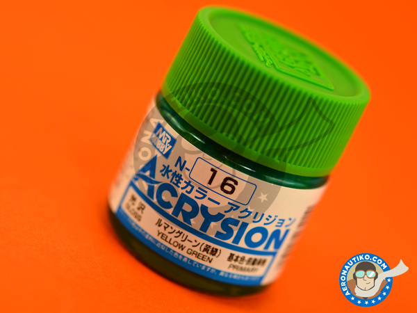 Image 1: Yellow green gloss | Acrysion Color paint manufactured by Mr Hobby (ref. N-016)