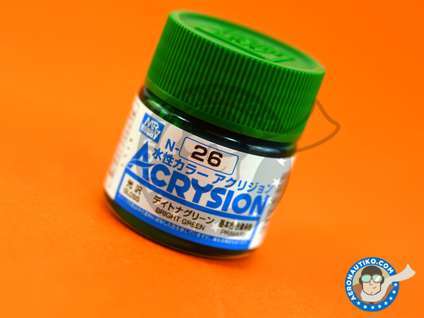 Image 1: Bright Green | Acrylic paint manufactured by Mr Hobby (ref. N-026)