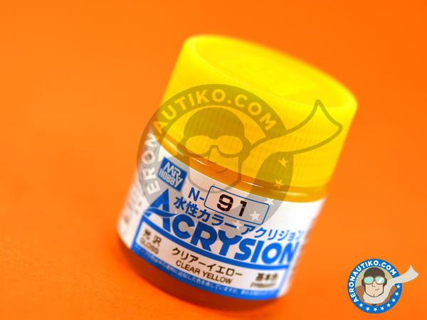 Image 1: Amarillo Translucido Transparente - Clear yellow | Pintura gama Acrysion Color fabricado por Mr Hobby (ref. N-091)