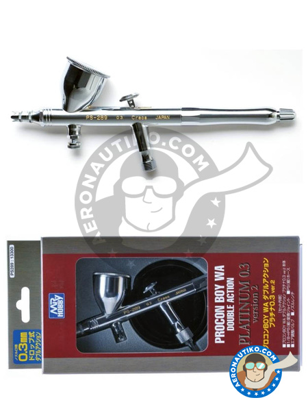 Mr. Procon Boy Platinum 0.3 mm | Airbrush manufactured by Mr Hobby (ref. PS-289) image