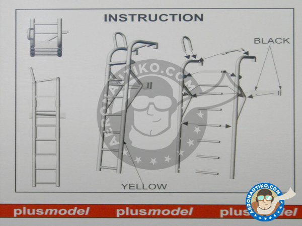 Image 1: Escalerilla para el F4 Phantom II | Escalerilla en escala 1/48 fabricado por Plusmodel (ref. AL4050)
