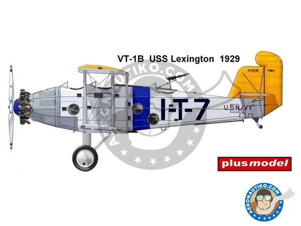 Image 2: Martin T4M wheel version | Airplane kit in 1/72 scale manufactured by Plusmodel (ref. AL7038)