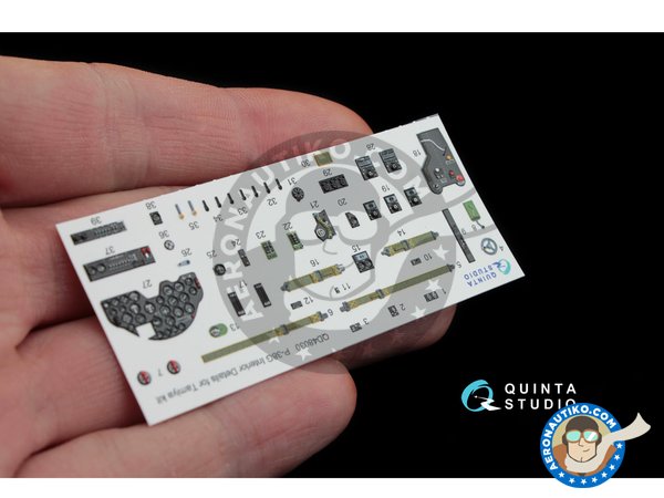 Image 3: P-38G 3D-Printed & Coloured Interior | Detail up set in 1/48 scale manufactured by QUINTA STUDIO (ref. QD48030)