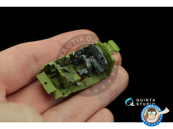 Image 6: P-38G 3D-Printed & Coloured Interior | Detail up set in 1/48 scale manufactured by QUINTA STUDIO (ref. QD48030)