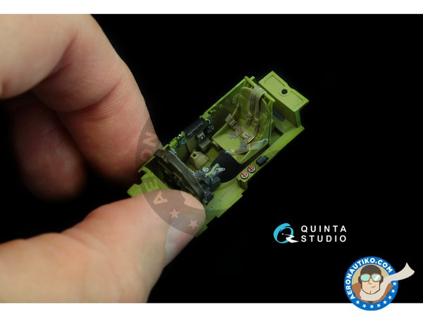 Image 7: P-38G 3D-Printed & Coloured Interior | Detail up set in 1/48 scale manufactured by QUINTA STUDIO (ref. QD48030)