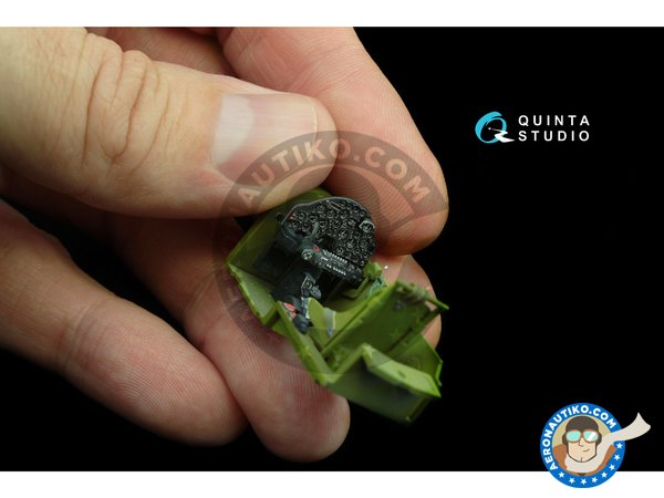 Image 8: P-38G 3D-Printed & Coloured Interior | Detail up set in 1/48 scale manufactured by QUINTA STUDIO (ref. QD48030)