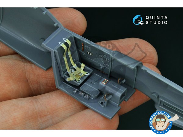 Image 3: Bf 109G-10 interior 3D decals | Detail up set in 1/48 scale manufactured by QUINTA STUDIO (ref. QD48161)