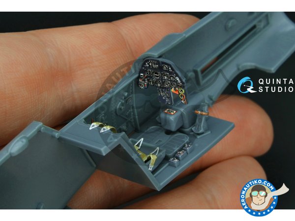 Image 4: Bf 109G-10 interior 3D decals | Detail up set in 1/48 scale manufactured by QUINTA STUDIO (ref. QD48161)