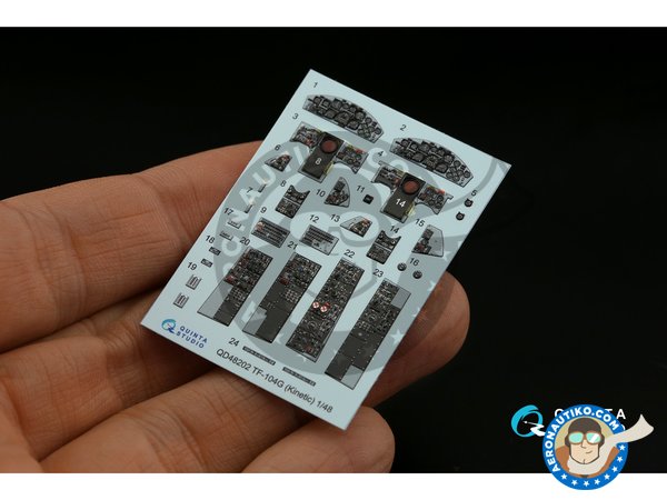 Image 1: TF-104G 3D-Printed & coloured Interior on decal paper | Detail up set in 1/48 scale manufactured by QUINTA STUDIO (ref. QD48202)