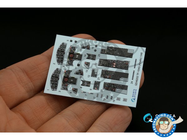 Image 2: TF-104G 3D-Printed & coloured Interior on decal paper | Detail up set in 1/48 scale manufactured by QUINTA STUDIO (ref. QD48202)