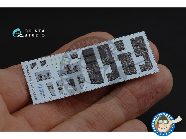 Image 4: F-15B Eagle interior 3D decals | Set de mejora y detallado en escala 1/48 fabricado por QUINTA STUDIO (ref. QD48213)